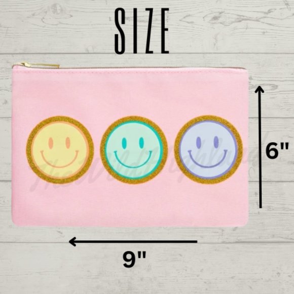 Pink Smiley Face Canvas Bag - Picture 4 of 4
